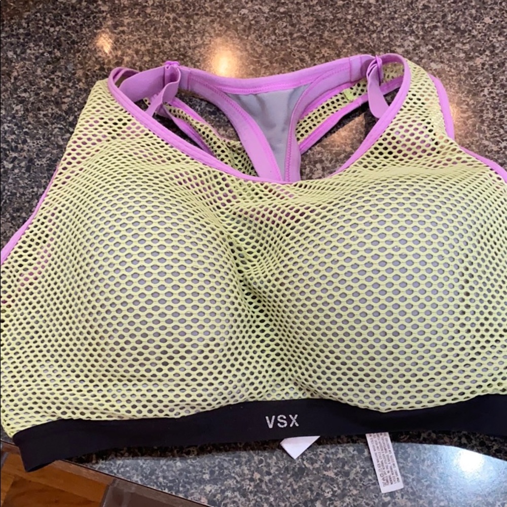 Victoria Secret Sports bra w mesh overlay